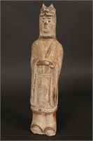 Chinese Tang Dynasty Pottery Figure of Deity,