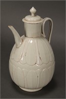 Chinese White Glaze Ewer and Cover,