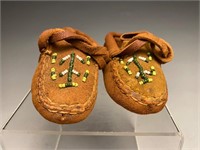 Pair of American Indian Beaded Baby Moccasins
