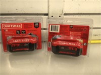 2 new sealed Craftsman 4.0 amp Lithium Batteries