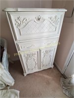 Painted armoire with drop down, drawer & 2 door