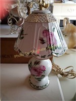 Pink rose lamp 10"