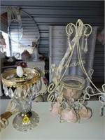Hanging candle chandelier & electic lamp base