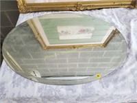 Large oval bevel mirror-no frame