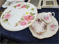 Cake plate & Duchess plate and cup