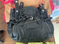 B. Makowsky Black purse with Cheatah lining
