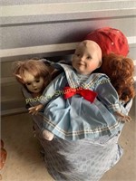 Bag of baby dolls all kinds