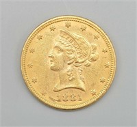 1881 US Liberty Head $10 Gold Eagle Coin