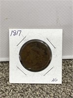 1817 One Cent penny US coin