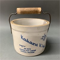 Kaukauna Klub Dairy (Wisonsin USA) Stoneware Pail