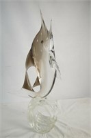 Large Art Glass Swordfish sculpture