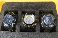 Set of Three Invicta Men's Chronographs