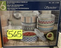 6- Microwavable bowls with lids