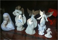 Ardalt Japanese Mary & Jesus Figurine & Angel Lot