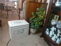 Painted Decorator Box & Plant