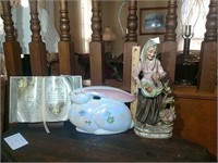 Grandmother Figurine, Porcelain Bunny & Decor