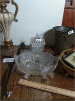 Jeannette Glass Lombardi Bowl & Candy Dish