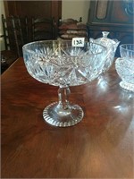 Stunning Vintage Cut Glass Compote
