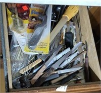 Assorted knives and Top Drawer Contents