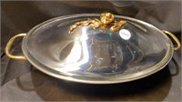Oneida Golden Damask Rose Oval Covered casserole