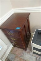 wood 2 drawer filing cabinet
