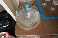 3 heavy glass bowls