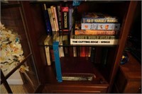 2 shelves of assorted books