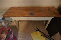 small wood bench