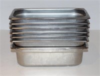 (7) 1/3 SIZE STAINLESS STEEL STEAM TABLE PANS