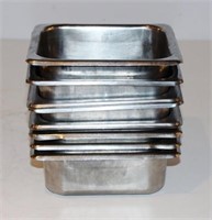 (8) 1/6 SIZE STAINLESS STEEL STEAM TABLE PANS