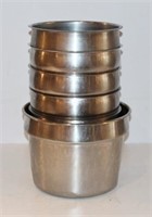 (6) 9" & 11" ROUND STAINLESS STEEL INSETS