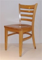 (8) SOLID WOOD SLAT BACK DINING CHAIRS