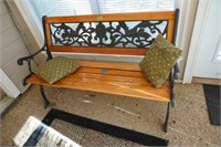 wood and iron bench by Leisure ways