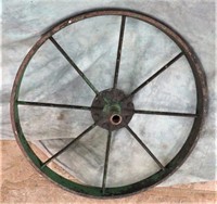 19" VINTAGE METAL WAGON WHEEL