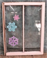 FARM HOUSE WINDOW SNOWFLAKE PAINTING