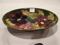 Moorcroft Pottery dish, Clematis pattern, incuse