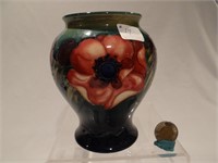 Moorcroft Pottery vase, Anemone pattern,