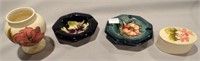 Four Moorcroft Pottery pieces, impressed marks,