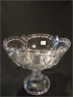 Nova Scotia glass large footed bowl, 8 1/2" high