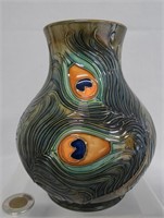 Phoenix vase ©96, 6" h., maker's mark JEH