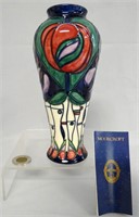 Moorcroft Pottery vase ©95, 8" h., maker mark MW