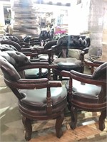 (24) Leather Tufted Chairs