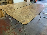 (5) 6ft Wooden Folding Tables