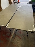 (5) 8ft Gray Plastic Folding Tables