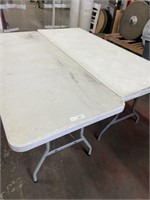 (5) 6ft. White Plastic Folding Tables
