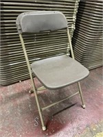 (50) Brown Folding Plastic Chairs
