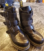 Dr. Martens Ladies Sz 6 Black Blake 3 Strap