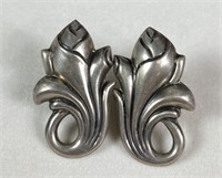 Pair of Sterling Silver Clip on Earrings