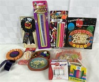 Lot of Birthday Candles/Decor