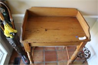 WASH STAND WOODEN TABLE 25"W X16"DX30"H